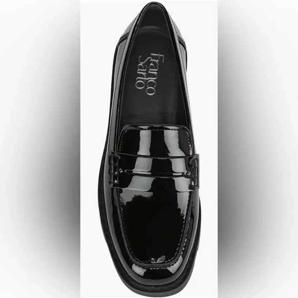 NEW Franco Sarto Quinnley Women's Black Patent Loafers Sz 9 - Picture 2 of 13